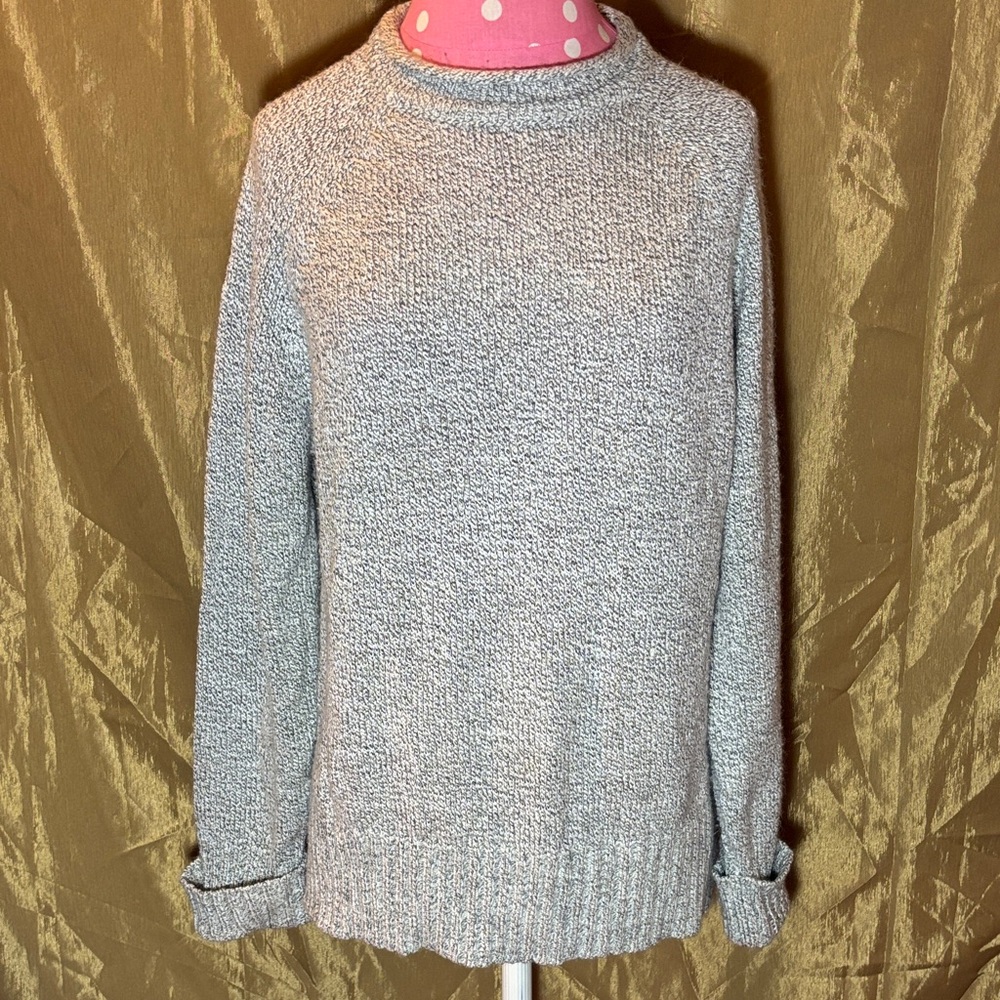 Elegant Heather Gray Turtleneck Sweater